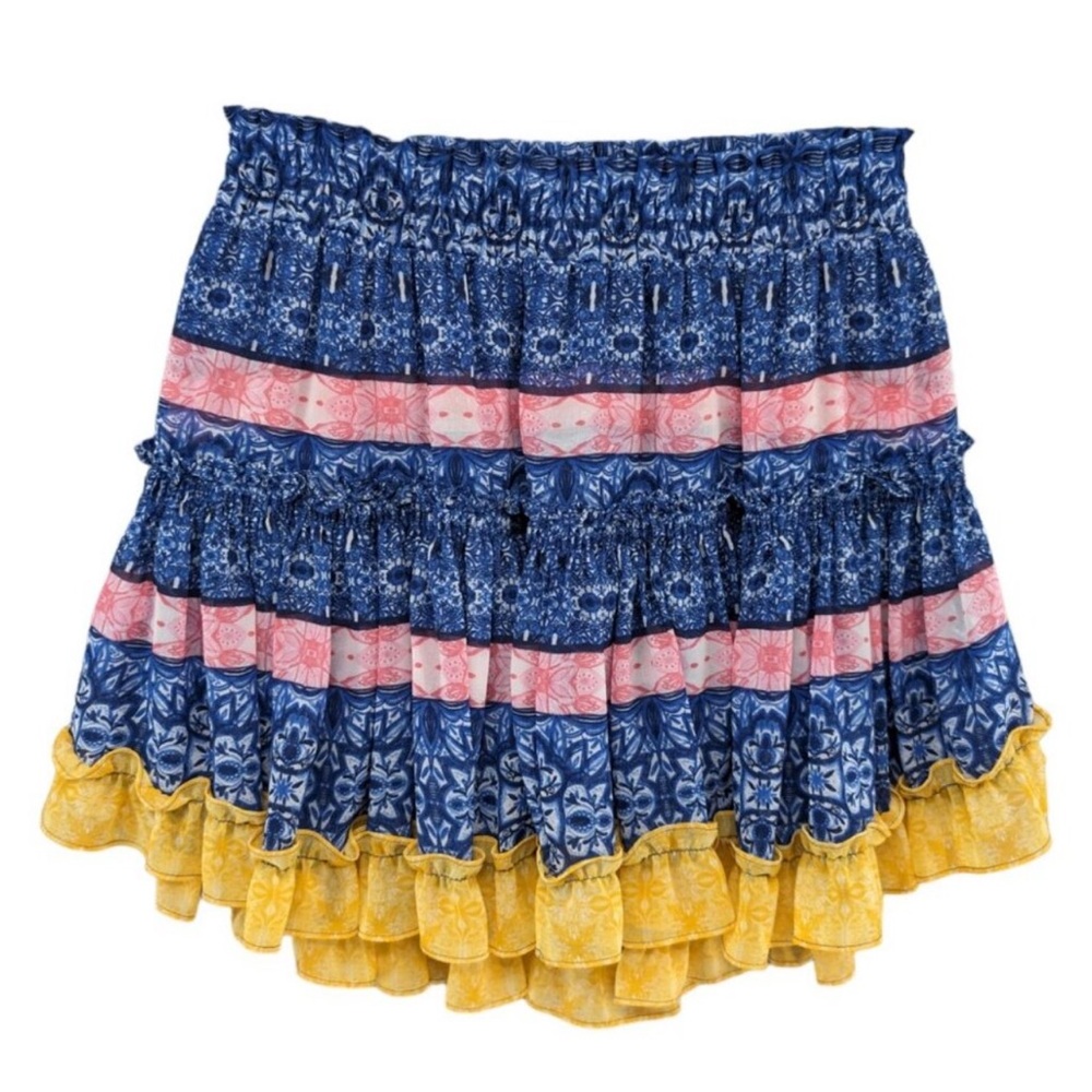 MISA Marion Multicolor Tiered Skirt